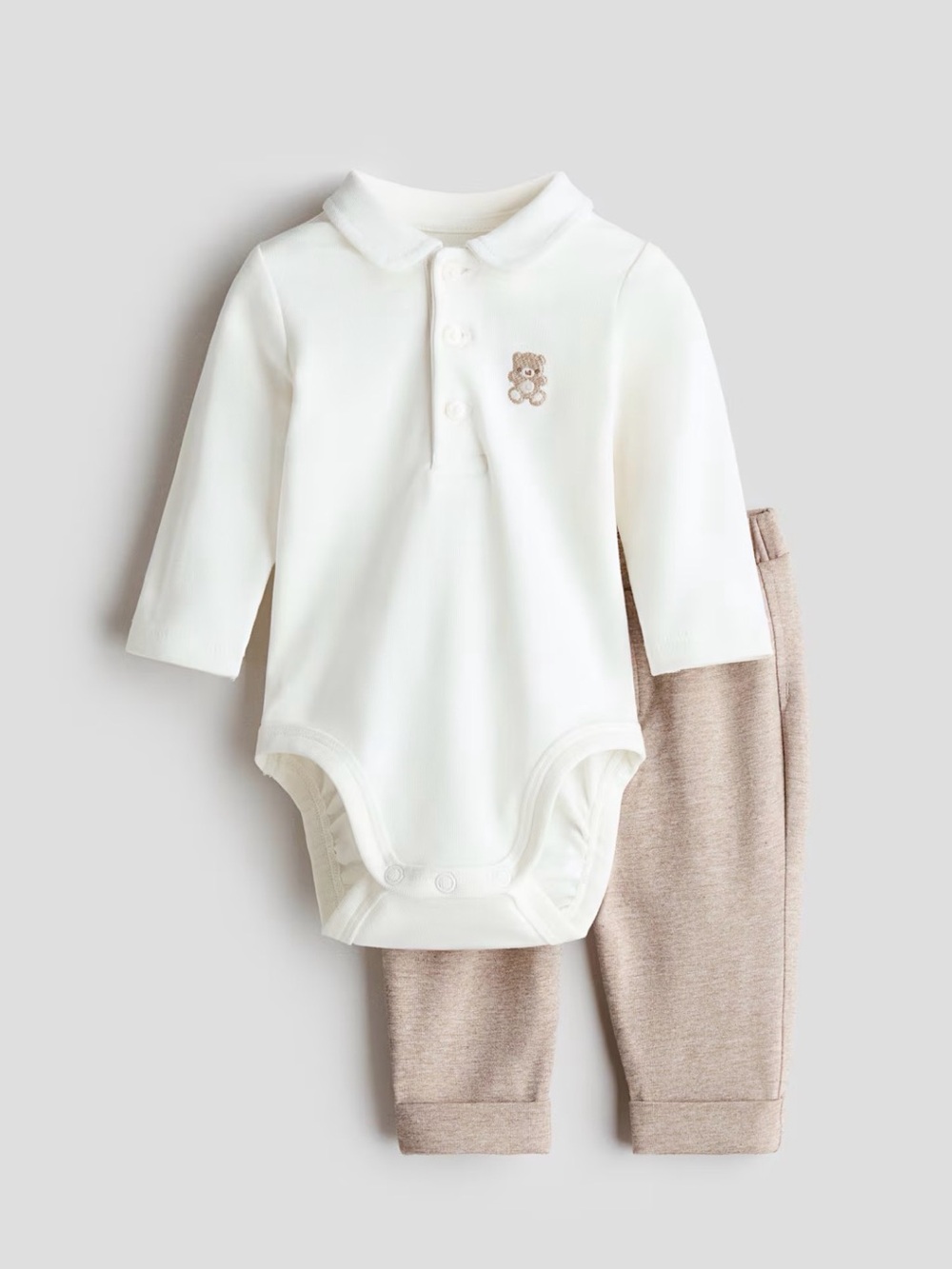 H&M Baby 2-Piece Outfit 2-4M Organic Cotton Polo & Pants